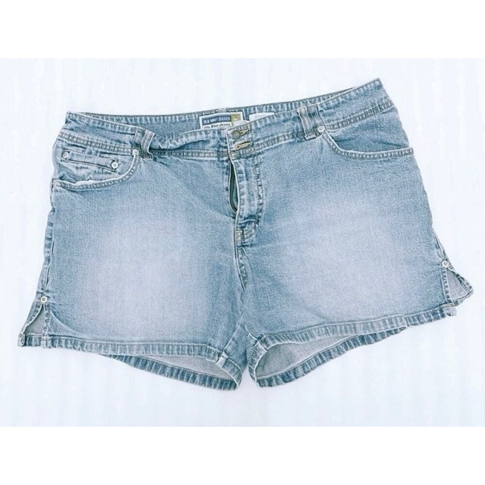 Old Navy Vintage Stretch Low Waist Blue Denim Jean Shorts - Size 16